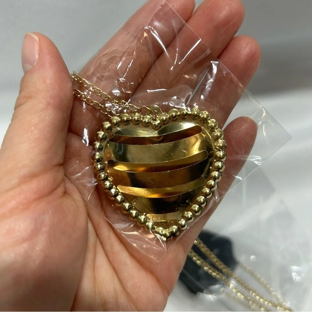 NWT Turtle Heart Gold Necklace With Earrings Chain Gift Fashion Jewelry